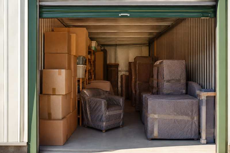 Box de self-stockage individuel rangé