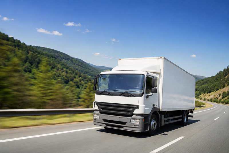 Camion de déménagement sur l’autoroute