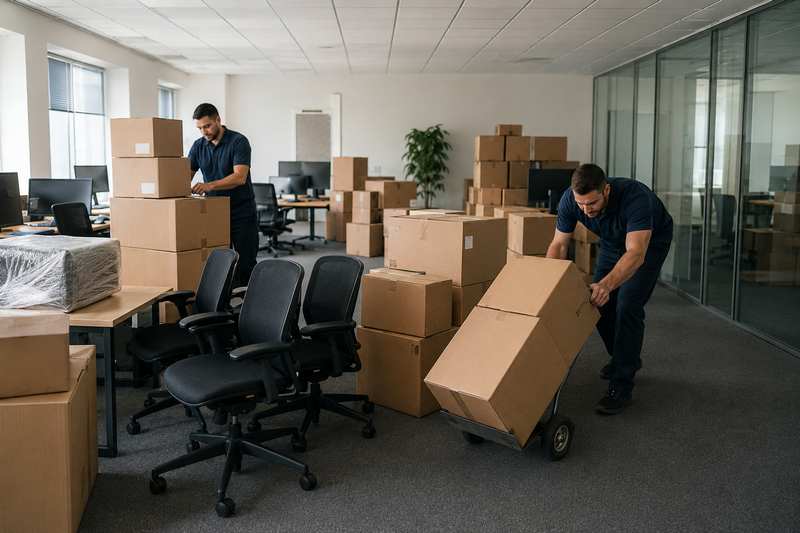Déménagement de bureaux en open space