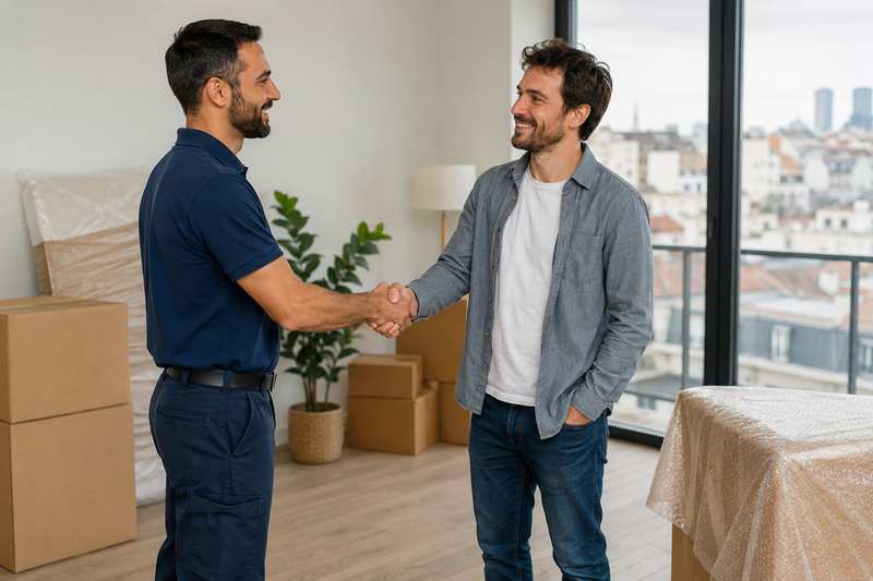 Déménageur conseillant un client à Lyon