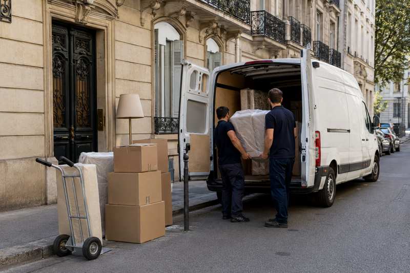 Chargement d’un utilitaire dans la Presqu’île de Lyon